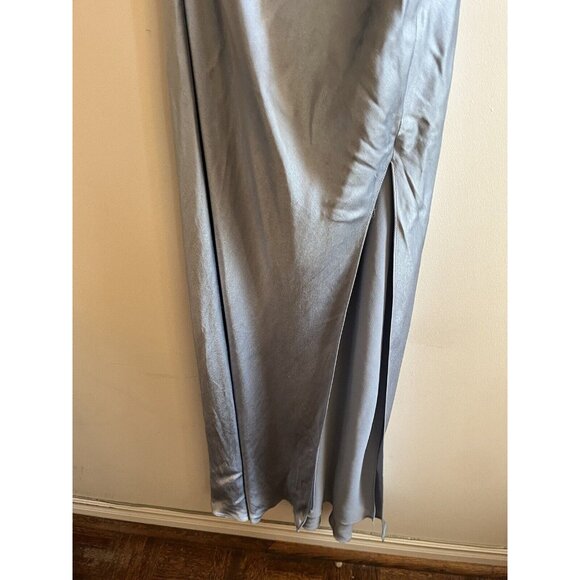 Shona Joy La Lune Asymmetrical Gathered Maxi Dress in Blue Size 2 - Picture 13 of 16